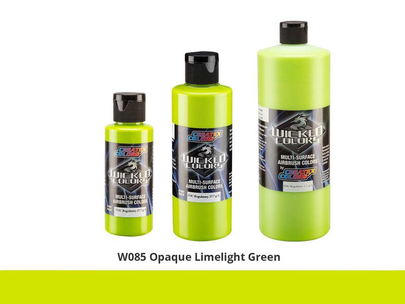 Wicked Opaque Color Airbrushfarbe im Farbton W085 Op. Limelight Green