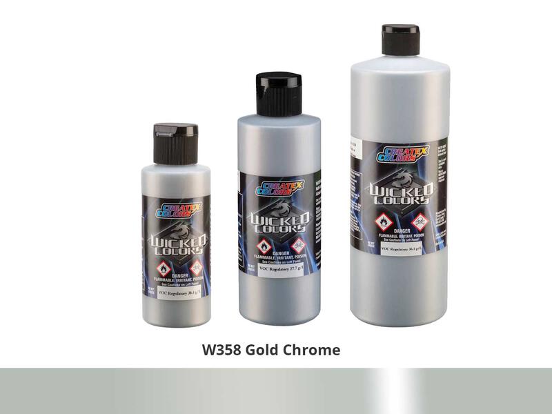 Wicked Color Metallic Effekt Airbrushfarbe im Farbton W357 Quicksilver