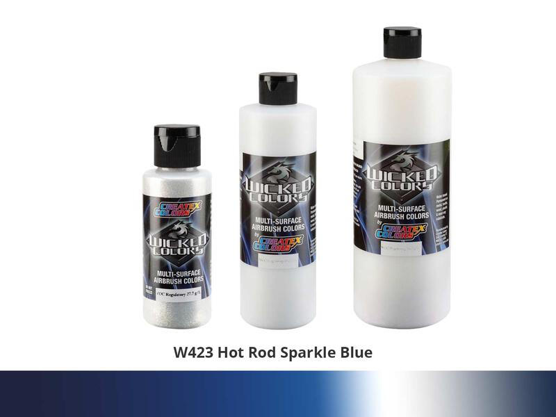 Wicked Color Pearl Effekt Airbrushfarbe im Farbton W423 Hot Rod Sparkle Blue