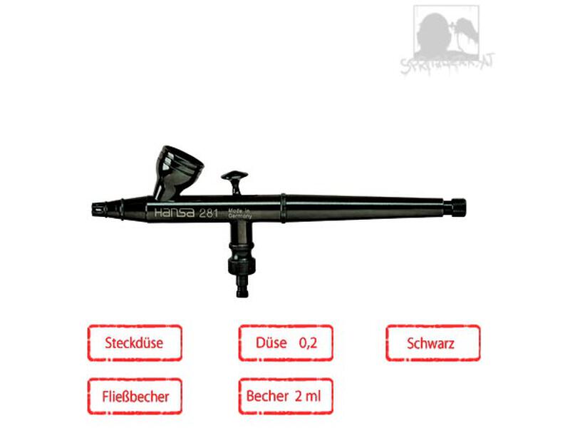 Hansa 281 - Airbrushpistole - 0,2 mm - schwarz
