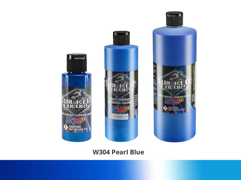 Wicked Color Pearl Effekt Airbrushfarbe im Farbton W304 Pearl Blue