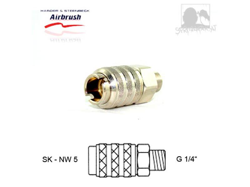 Schnellkupplung - NW 5 mm <> 1/4 AG