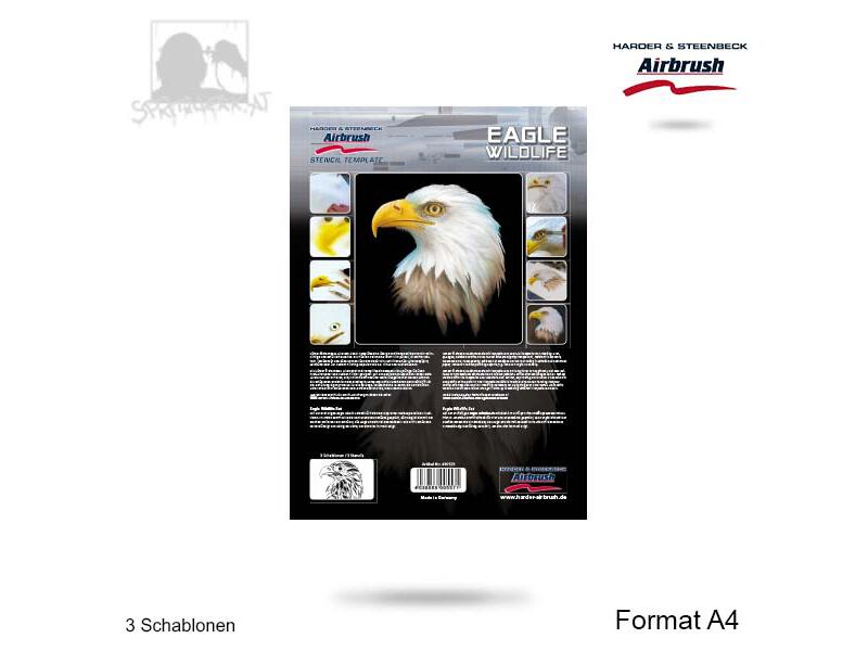 Harder & Steenbeck - Schablonen Set - A4 - Adler/Eagle Wildlife