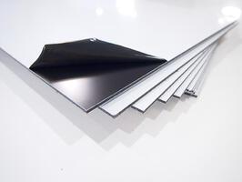 Alu Verbundplatte - 20 x 30 cm - schwarz