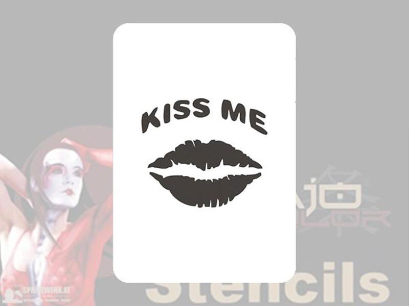 Senjo Bodyart Schablone - Kiss me - A6