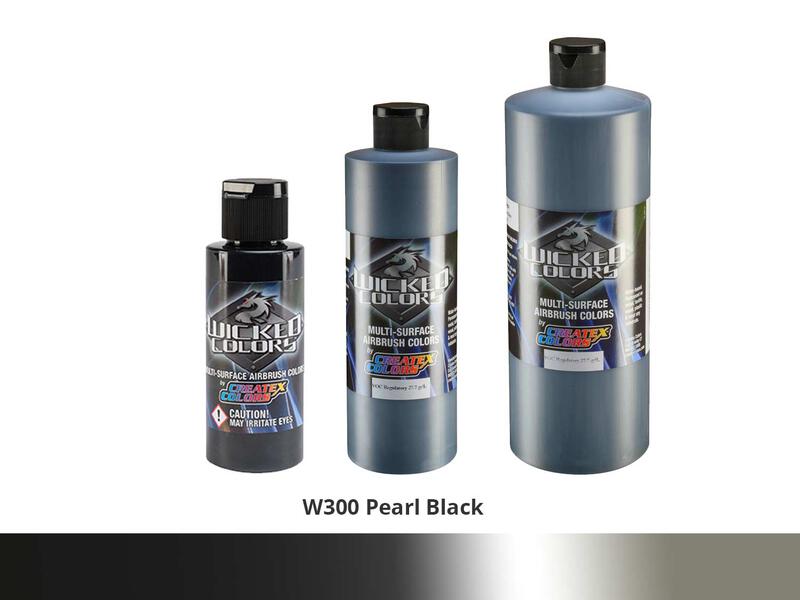 Wicked Color Pearl Effekt Airbrushfarbe im Farbton W300 Pearl Black