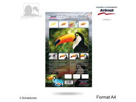 Harder & Steenbeck - Schablonen Set - A4 - Toucan Wildlife